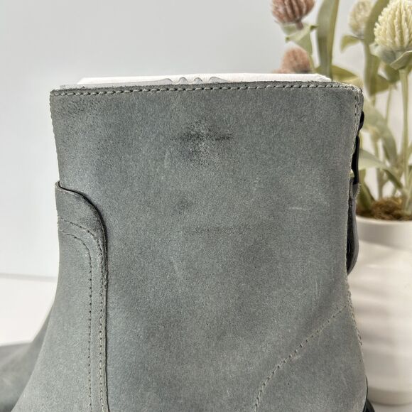 Rag & Bone Bristol Waxed Suede Ankle Boots Dark Gray Women's US 8/EU 38 - Picture 13 of 14